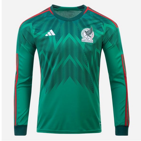 Tailandia Camiseta México Replica Primera Ropa ML 2022 2023 Azul